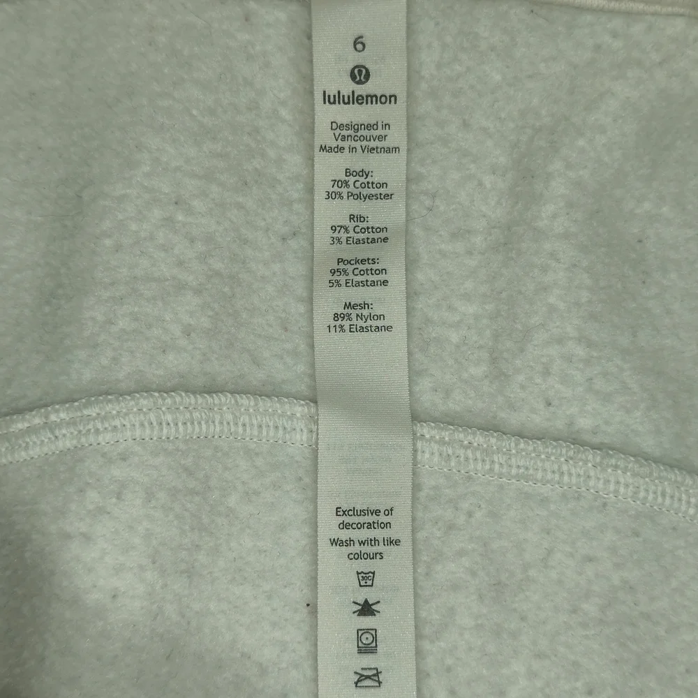 Lululemon Women's Scuba Hoodie Size 6 White Full Zip Jacket - Picture 8 of 9